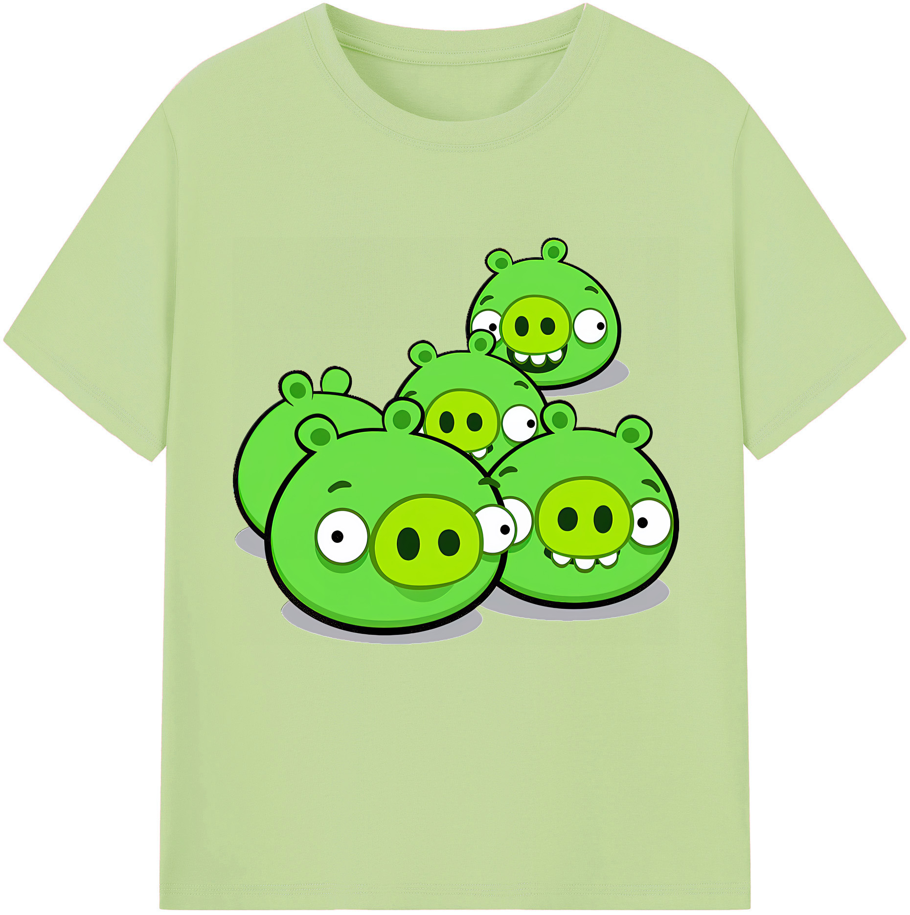 （画像用） Angry Birds アングリーバード 綿100％半袖Tシャツ（フロントプリント）